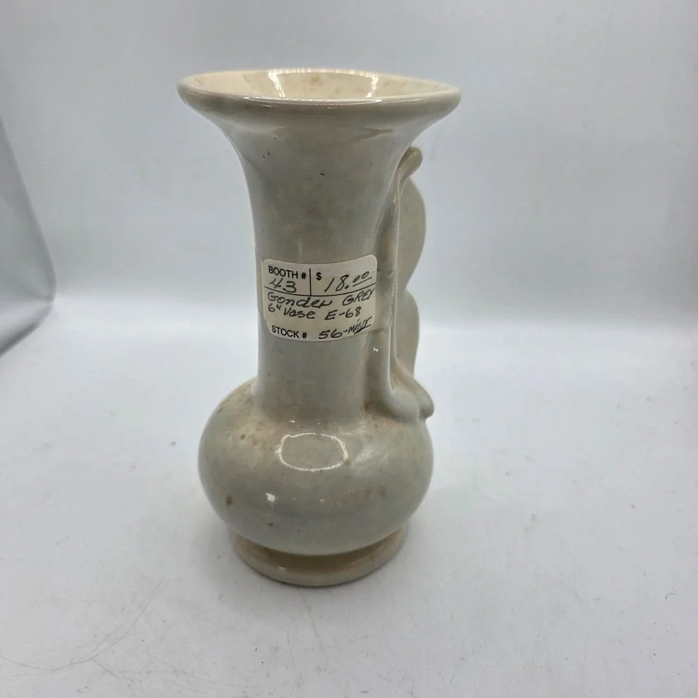Vintage Gonder E-68 Gray Pearl Vase 6